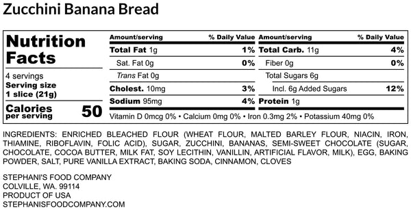 Zucchini Banana Bread Mini Loaf